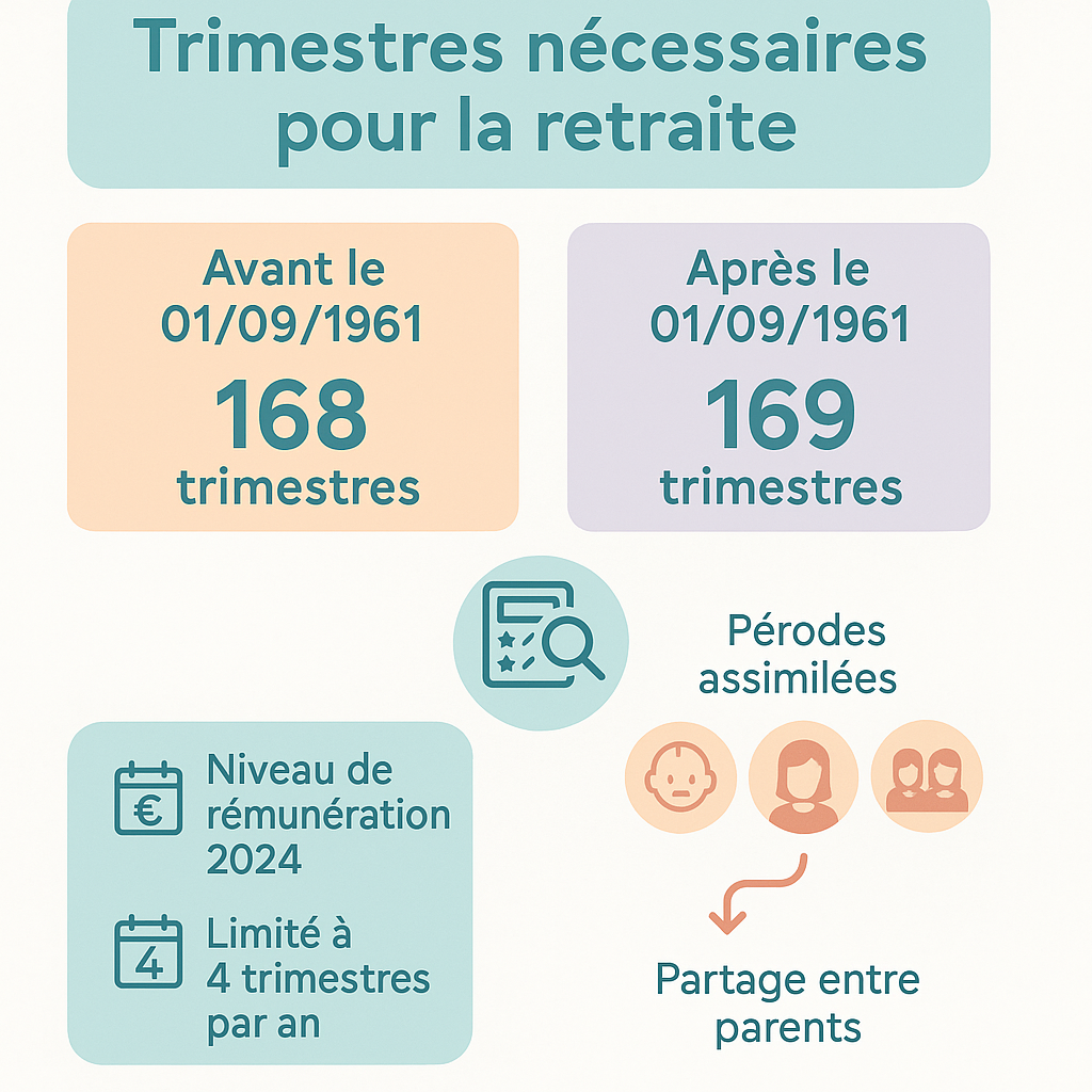 Comment calculer précisément le nombre de trimestres nécessaires pour partir à la retraite lorsqu’on est né en 1961 ?