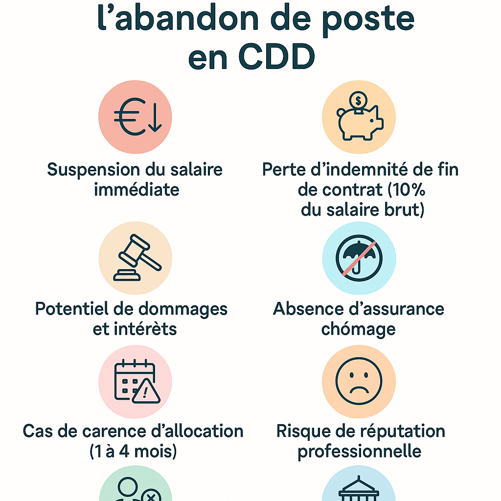 Quelles sont les conséquences pour le salarié en cas d’abandon de poste en CDD ?