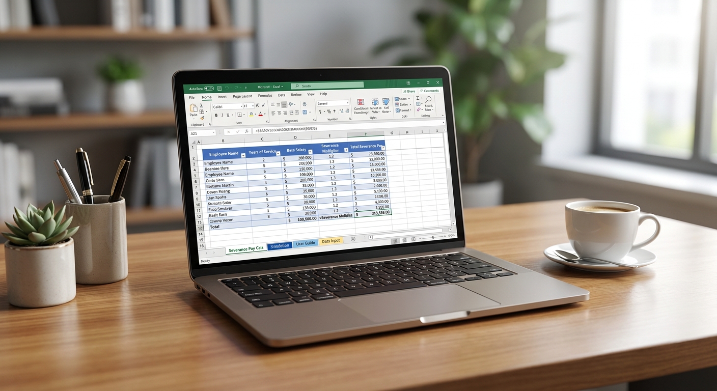 Tableau Excel pour le calcul de l