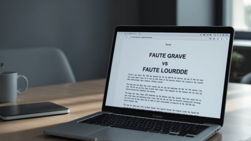 Faute grave, faute lourde : comment les distinguer et quelles conséquences pour le salarié ?