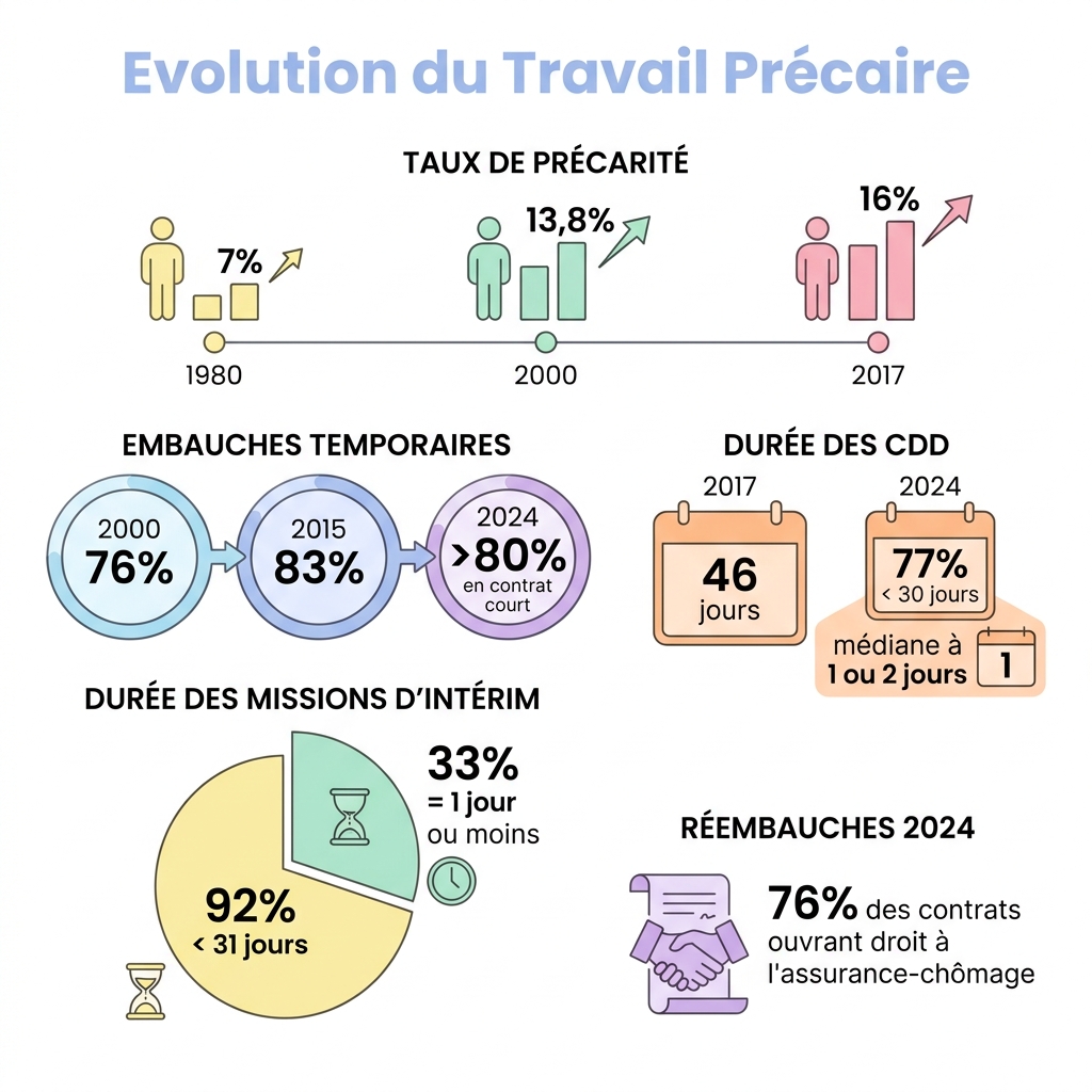 Comment la précarité au travail a-t-elle évolué en quarante ans ? Comment la précarité au travail a-t-elle évolué en quarante ans ?